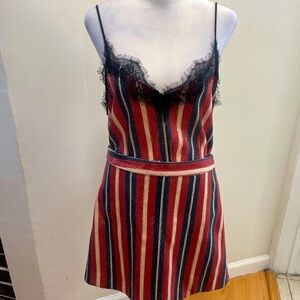 Zara 2 piece Striped Skirt Set